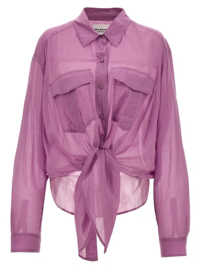 Isabel Marant Étoile Nath Voile Shirt In Púrpura