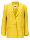 Jil Sander Tailored Blazer With Flap Pockets And Vent In Green