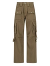 Rhude Cargo Pocket Straight Leg Trousers Button Belt In Green