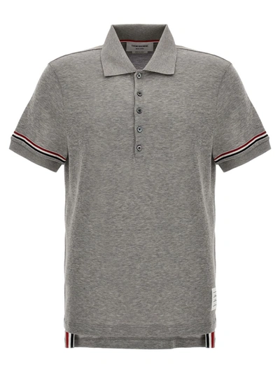 Thom Browne Rwb Striped Short In Gray