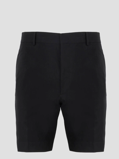 Fendi Cotton Shorts In Black