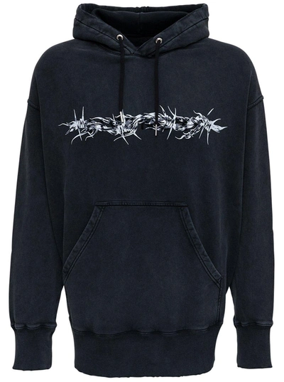 Givenchy Barbed Wire Oversized Hoodie In Black