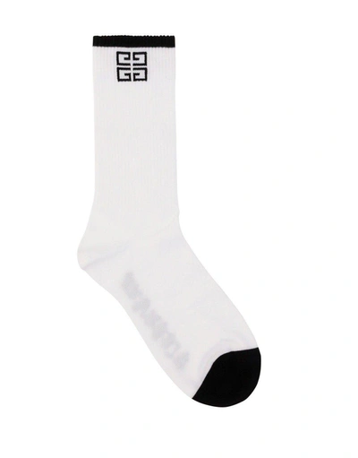 Givenchy Logo Intarsia Crew Socks In White