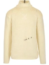 OFF-WHITE OFF-WHITE NAIL-EMBELLISHED RIBBED SWEATER