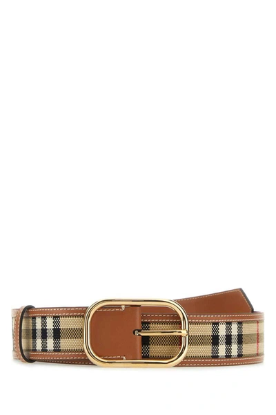 Burberry Checked Pattern Buckle Belt