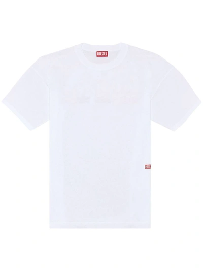 Diesel T-boxt-n11 Cotton T-shirt In White