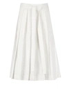 3.1 Phillip Lim White Knife Pleat Midi Skirt In White