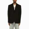Balenciaga Black Wool Single-breasted Jacket In Black