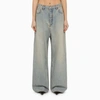 Balenciaga Baggy Washed Jeans In Blue