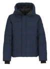 Canada Goose Hooded Parka With Zip Pockets And Cuffs In Blue
