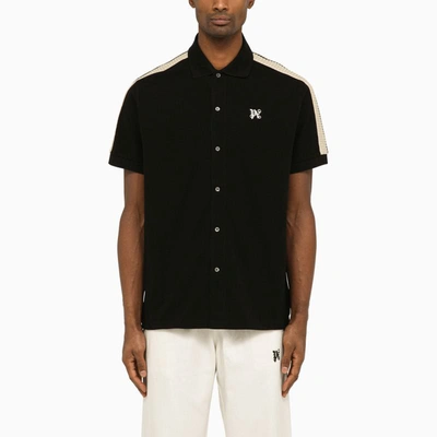 PALM ANGELS PALM ANGELS SHORT-SLEEVED POLO SHIRT WITH MONOGRAM