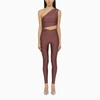 THE ANDAMANE THE ANDAMANE ASYMMETRICAL CLOSE-FITTING JUMPSUIT IN MAUVE