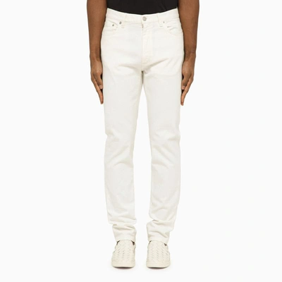 Zegna Men's 5-pocket Solid Denim Jeans In White