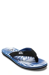 Quiksilver Molokai Layback Ii Flip Flop In Black/ Blue/ White