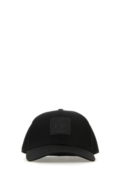 C.p. Company Man Black Polyester Baseball Cap