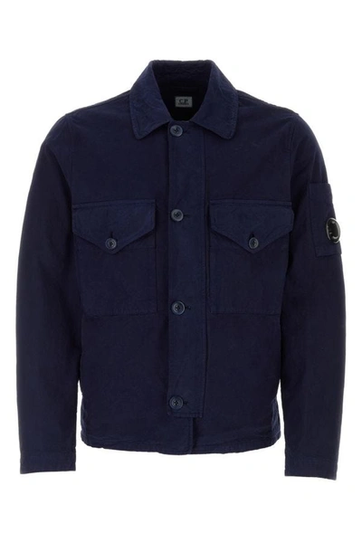 C.p. Company Man Navy Blue Cotton Jacket
