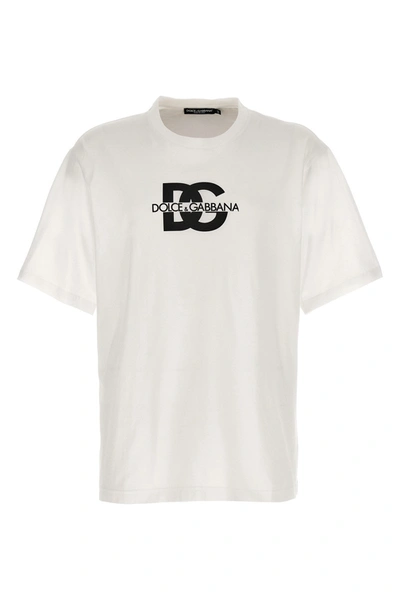 Dolce & Gabbana Dg Logo Print T-shirt In White