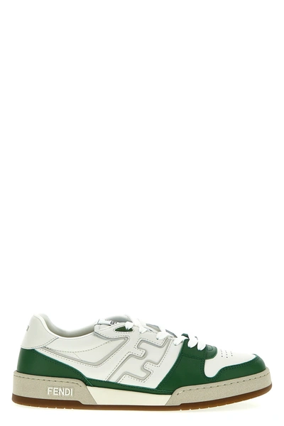 Fendi Match Low-top Sneakers In Green