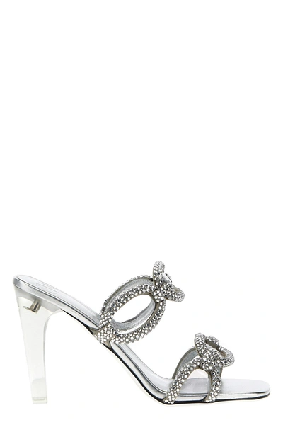 Valentino Garavani Chain 1967 Sandals Silver