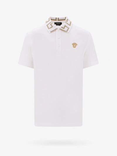 Versace Man Polo Shirt Man White Polo Shirts