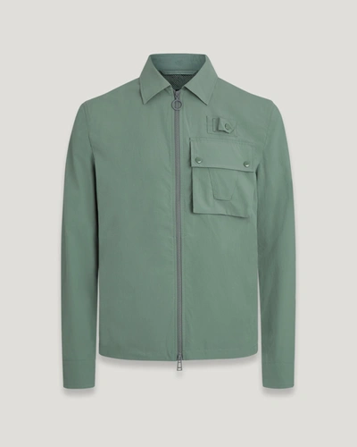 Belstaff Castmaster Overshirt In Mineral Green