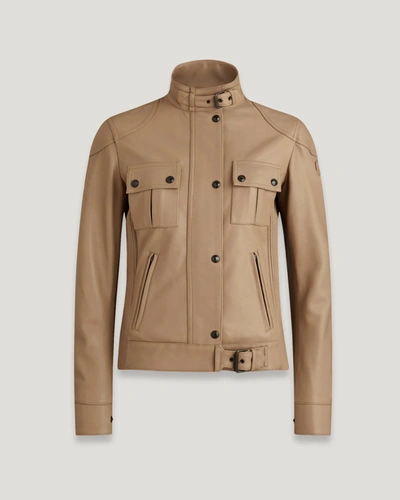 Belstaff Gangster Jacket In Dark Sandstone