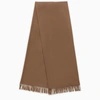 Apc Alix Brodée Logo-embroidered Scarf In Beige