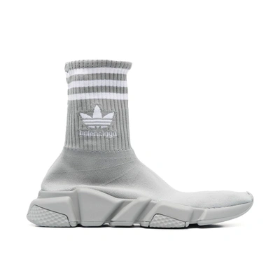 Balenciaga X Adidas Speed 2.0 Lt Sock Sneakers In Gray
