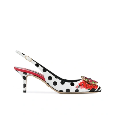 Dolce & Gabbana Leather Pumps In White