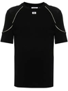 Gcds Cotton T-shirt With Comma In Black