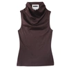 Mnk Atelier Brown Draped Top In Brown Draped Top