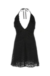 Saint Laurent Halterneck Minidress In Black