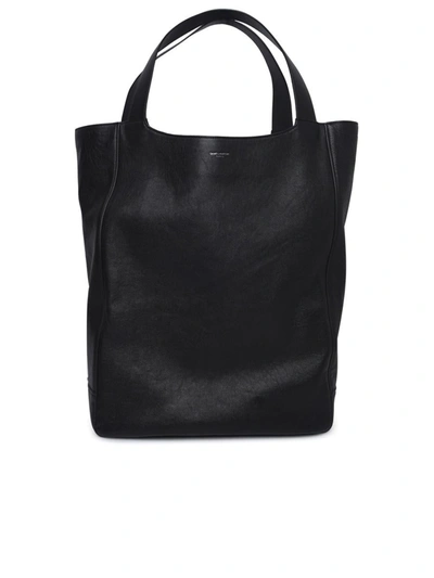 Saint Laurent Men's Ysl Shopping Tote Bag In Black