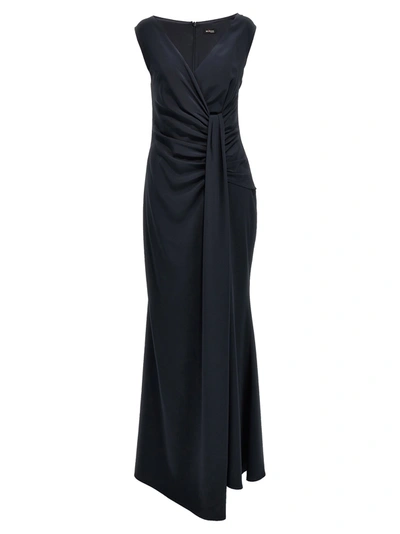 KITON DRAPED LONG DRESS DRESSES