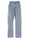 Isabel Marant Jeans 'vetan' Contrast Stitching In Light Blue