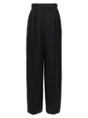 Khaite Cessie Pleated High-waisted Trousers In Black