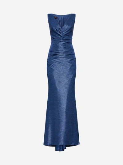 Talbot Runhof Dress In Electric Blue