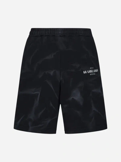 44 Label Group Shorts In Black+effetto Smoke