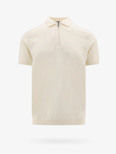 Corneliani Cotton Polo Shirt In Beige