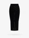 Dolce & Gabbana Mesh-stitch Pencil Skirt With Jacquard Dg Logo In Black