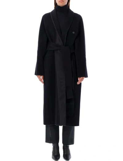 Ferragamo Robe Coat In Black
