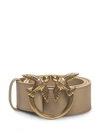 Pinko Ceinture Love Birds En Cuir 3cm In Beige