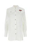 Alessandra Rich Logo Patch Mini Dress In White