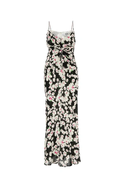 Msgm Dress In Floral