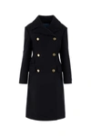 Prada Double-breasted Wool Coat In Blue