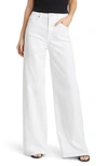 Ag Deven High-rise Ultra Wide-leg Jeans In White