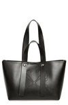 OFF-WHITE SMALL DAY OFF STITCHED ARROWS LEATHER TOTE