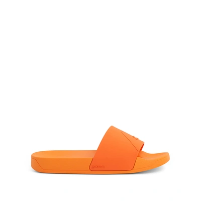 A-cold-wall* Panelled Debossed-logo Slides In Orange