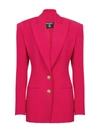 Balmain Classic Wool Blazer With Button Detail In Pink & Purple