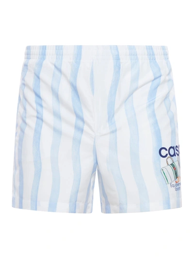 Casablanca Mens Printed Swimshorts In Blue
